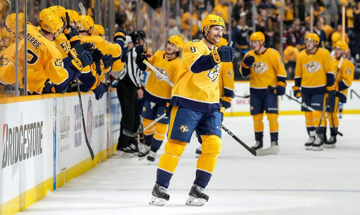 Forsberg and the Predators defend their home ice tonight