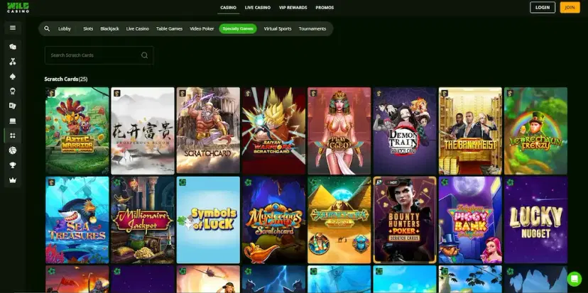 Wild Casino Specialty Games Mar 2026