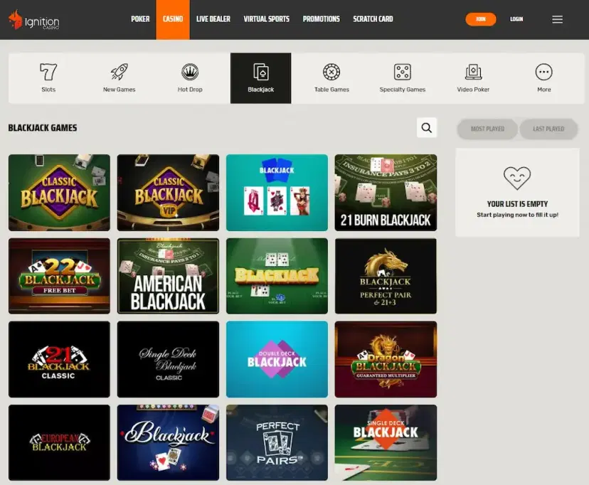 ignition casino best casino blackjack sept 2026