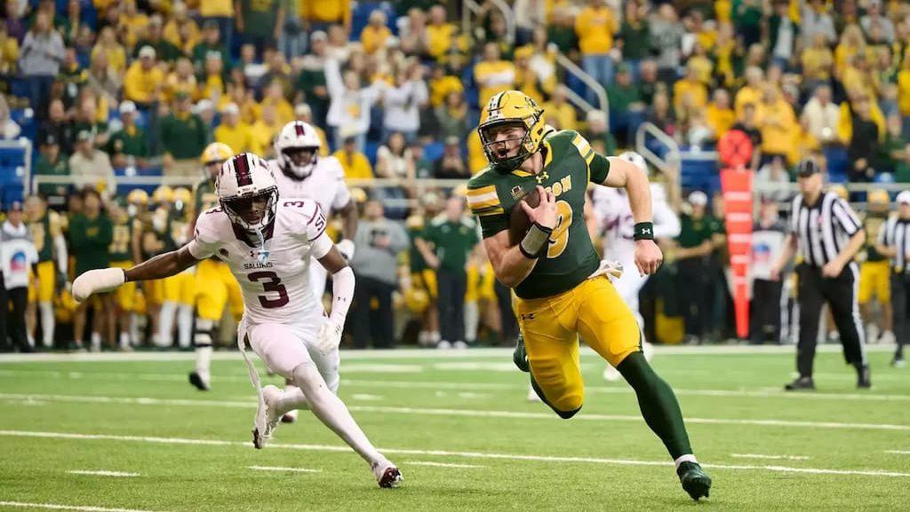North Dakota State quarterback Cole Payton (#9) - North Dakota State vs. South Dakota State Prediction & Picks (10/25/2025)