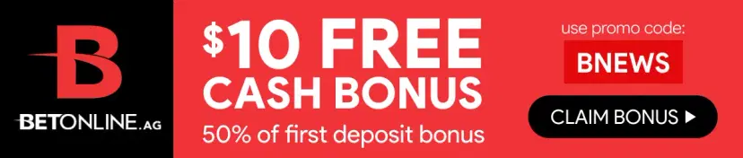 BetOnline Get a 10$ Free Cash Bonus