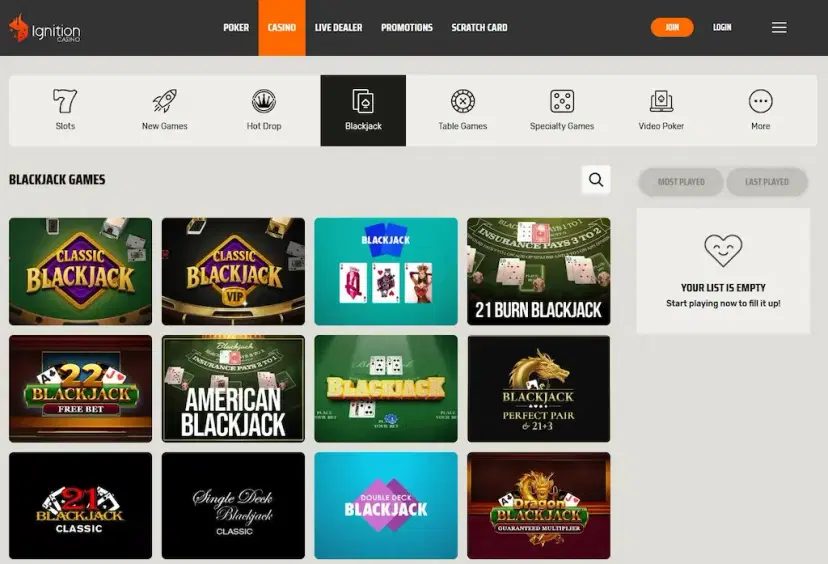 ignition casino best casino page oct 2026